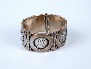 Vintage Taxco 940 Silver Cuff Bracelet - Hector Aguilar - Marked Heavy Modernist
