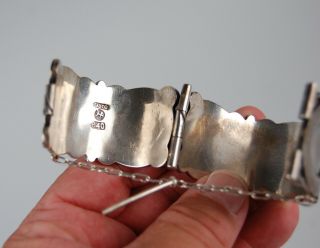 Vintage Taxco 940 Silver Cuff Bracelet - Hector Aguilar - Marked Heavy Modernist 3