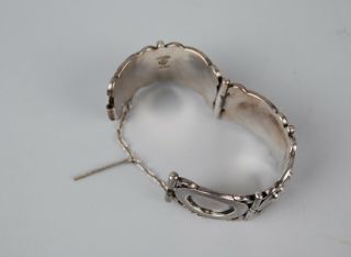 Vintage Taxco 940 Silver Cuff Bracelet - Hector Aguilar - Marked Heavy Modernist 8