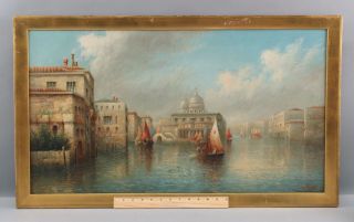 Antique James Salt Venetian Grand Canal Venice Italy Italian Oil Painting Nr