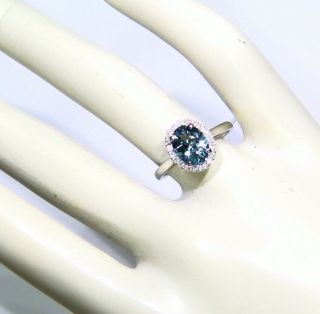 1.  54CT 14K Gold Natural Aquamarine Cut White Diamond Vintage Engagement Ring 6