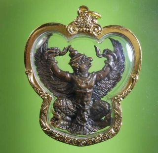 Perfect Old Amulet Garuda Lp Phard Very Rare From Siam