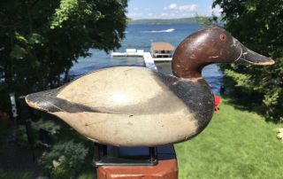 Vintage Mason Premier Can Drake Hollow Duck Decoy Untouched Paint Wow