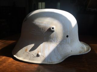 Ww1,  Ww2 M16 German Winter Camo Helmet From Estate As Found