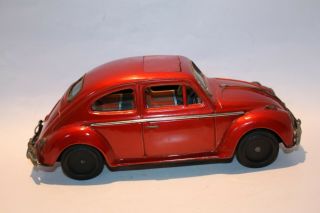 Vintage Volkswagen Bug Tin Toy Car Made In Japan