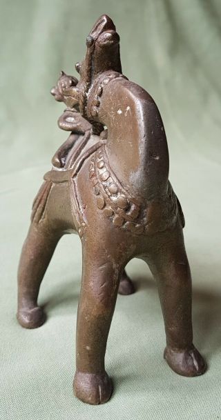 Unusual 19th century Indian Brass Figure of Man riding a Camel 5