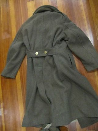 EARLY WW2 US ARMY 2nd AIR CORP OVERCOAT,  TUNIC,  SHIRT,  PANTS,  HAT,  TIE NAMED 3