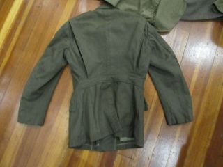 EARLY WW2 US ARMY 2nd AIR CORP OVERCOAT,  TUNIC,  SHIRT,  PANTS,  HAT,  TIE NAMED 5