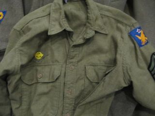 EARLY WW2 US ARMY 2nd AIR CORP OVERCOAT,  TUNIC,  SHIRT,  PANTS,  HAT,  TIE NAMED 6