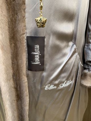 ZAC POSEN NEIMAN MARCUS VINTAGE PASTEL BROWN MINK FUR COAT STROLLER LARGE 8 - 10 12