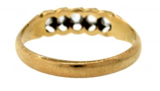 Ladies 1890s Victorian 18K 750 Yellow Gold Diamond Eternity Engagement Ring 5