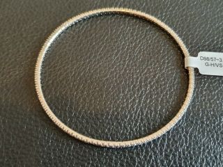 Authentic 18k White Gold Bangle With Diamonds