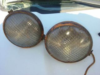 VINTAGE PAIR ALLIS CHALMERS TRACTOR LIGHTS GUIDE 5 