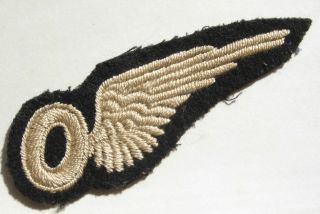 1930s Ww2 Raf Observer Half Wing - English Made & Hand Sewn - - Off Uniform