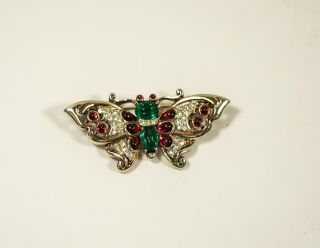 Alfred Philippe Crown Trifari Moghul Butter Fly Pin Brooch Book Piece 2663