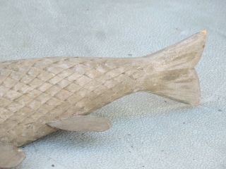 Vintage Perch Ice Spearing Fish Decoy Michigan Wood/Metal 12 ' Inches Early 3