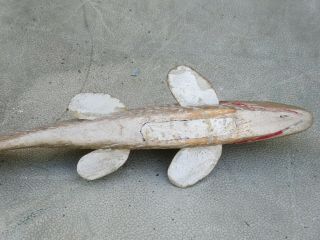 Vintage Perch Ice Spearing Fish Decoy Michigan Wood/Metal 12 ' Inches Early 8