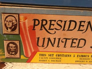 1950 ' s Marx PRESIDENTS OF THE UNITED STATES 5th Series playset figures boxed 8