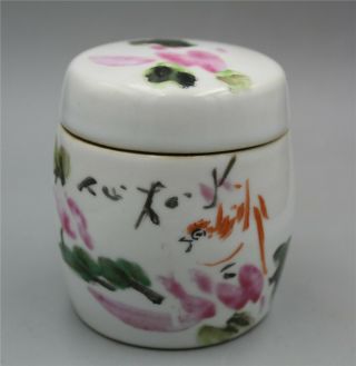 China Famille Rose Porcelain Hand - Painted Flowers & Birds Tea Pot W Tongzhi Mark