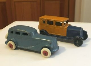 Antique 1930 ' s Tootsie Toy Oldsmobile Slush Metal Cars U.  S.  A. ,  Beauties 4