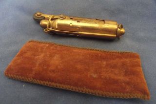 WW I Vintage Cdn/British Brass Trench Cigarette Lighter With Case Well 2