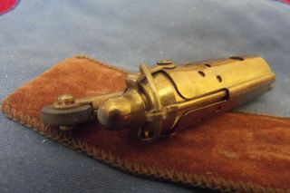 WW I Vintage Cdn/British Brass Trench Cigarette Lighter With Case Well 3
