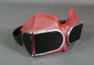 WWII German Wehrmacht Officer Motorcycle Motor Goggles Green Lens Safety Glasses 3