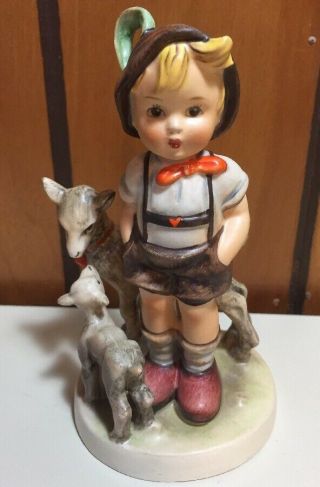 Vintage 4.  75” Little Goat Herder 200/0 Hummel By Goebel Figurine Tmk - 3 1957