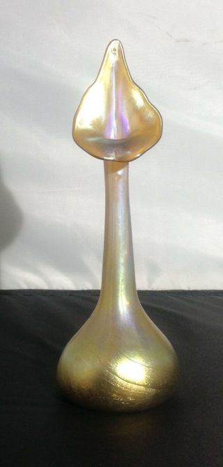 Antique / Vintage L C Tiffany Studio Favrile Studio Glass Vase Label And Numbere