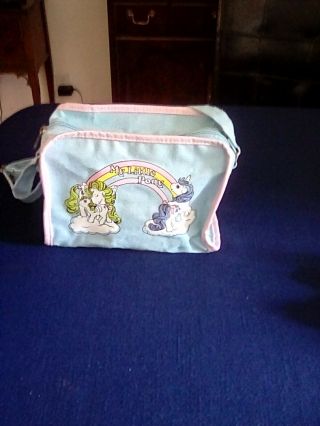 Vintage Rare My Little Pony Canvas Caring Case Or Lunch Box