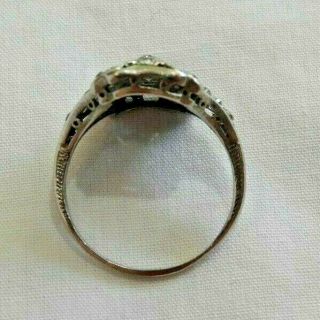 Antique Platinum & Diamonds Ring Size 6.  5 4