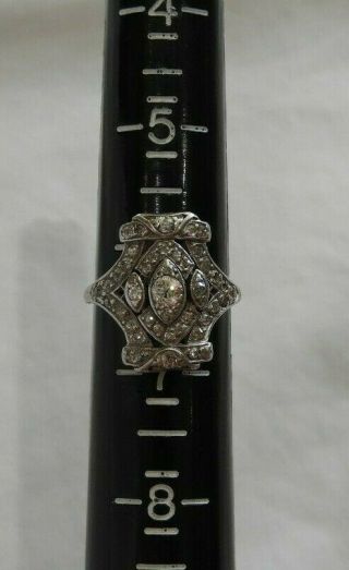 Antique Platinum & Diamonds Ring Size 6.  5 6