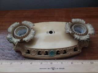 Vintage Art Deco / Shabby Chic Flush Mount Metal Ceiling Light Fixture