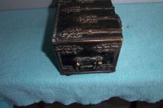 VINTAGE COPENHAGEN DENMARK BRONZE CASKET BOX 1219 BATTLE OF LYNDANISSE 4