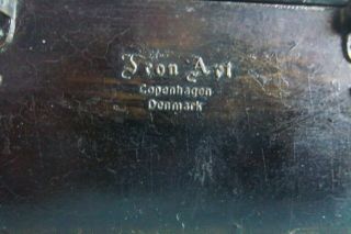 VINTAGE COPENHAGEN DENMARK BRONZE CASKET BOX 1219 BATTLE OF LYNDANISSE 7