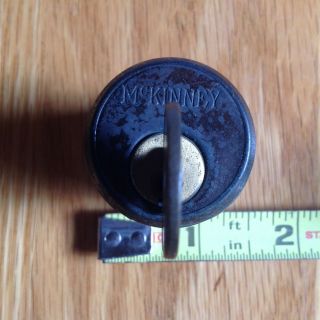 Antique Vintage Mckinney Cylinder Lock W/ Key Made In Pittsburgh,  Pa