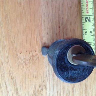 ANTIQUE VINTAGE MCKINNEY CYLINDER LOCK W/ KEY MADE IN PITTSBURGH,  PA 3