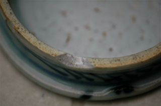 Antique 19c Chinese Blue & White Porcelain Ginger Jar,  Cover 6