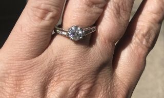 . 98 Carat Round Diamond Engagement Wedding Antique Style Ring White Gold Sz 8 6