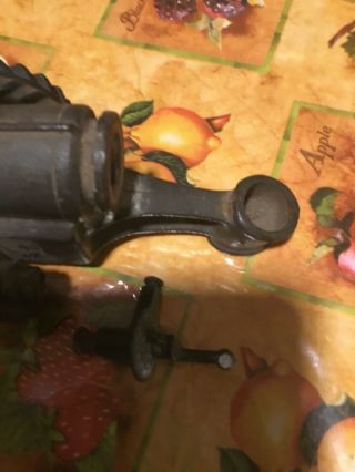 Antique Conestoga Premier Cast Iron Toy Howitzer Cannon,  Rubber Wheels,  9.  5 " Long
