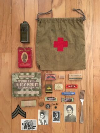 Wwii U.  S.  Army Personal Foot Locker Grouping Recent Estate Find