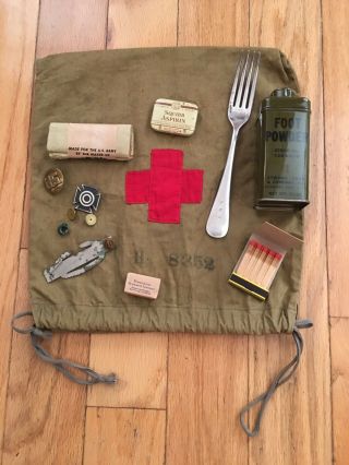 WWII U.  S.  Army Personal Foot Locker Grouping Recent Estate Find 2