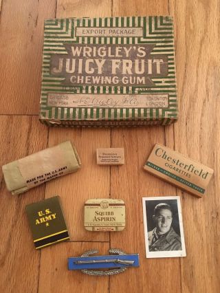 WWII U.  S.  Army Personal Foot Locker Grouping Recent Estate Find 6