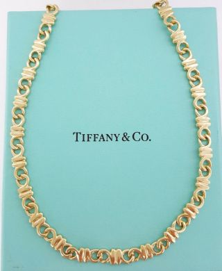 Vintage TIFFANY & CO 18K Yellow Gold 750 Link Necklace 24 