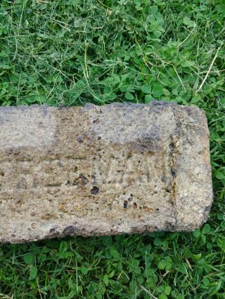 Rare Antique Brick Salvaged West Virginia Fire Brick Labeled 