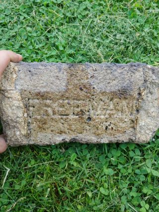 Rare Antique Brick Salvaged West Virginia Fire Brick Labeled 
