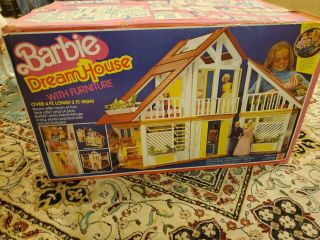 Vintage 1978 Barbie Dream House With Furniture,