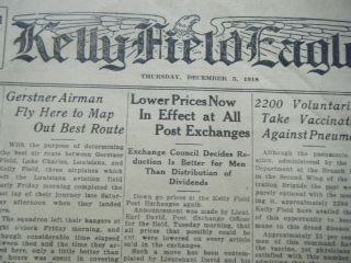 Kelly Field Eagle Newspaper December 5,  1918 Texas 4