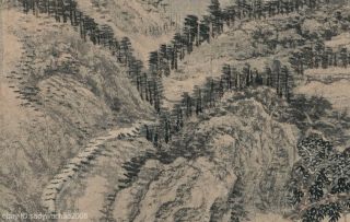 Chinese old scroll painting Sansui Mountain landscape by Wang Hui Qing dynasty 2