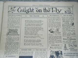 Kelly Field Eagle Newspaper September 19,  1918 Texas 3